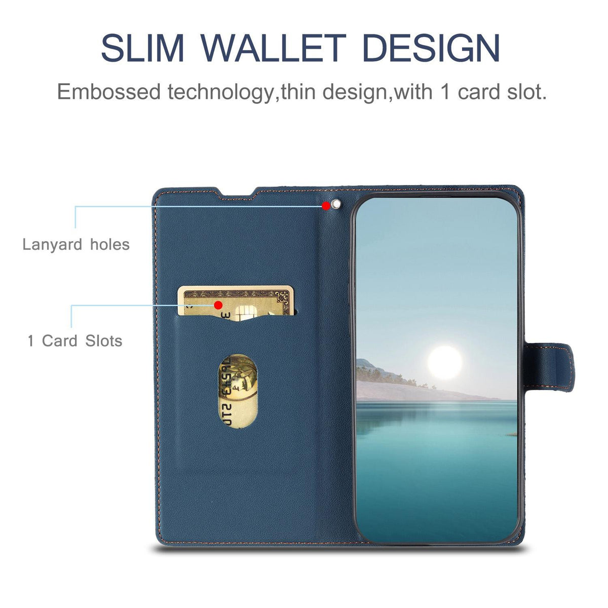 For iPhone 17 Pro Voltage Ultra-thin Dot Leather Phone Case - Blue - EDA007107529E