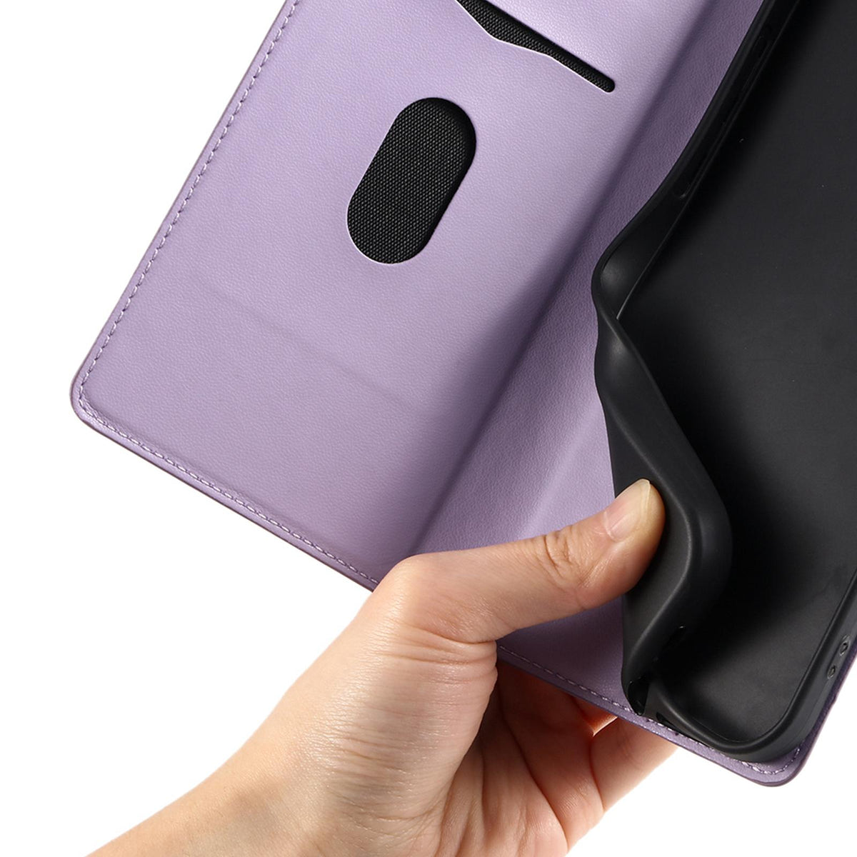For iPhone 17 Voltage Ultra-thin Dot Leather Phone Case - Purple - EDA007107530A