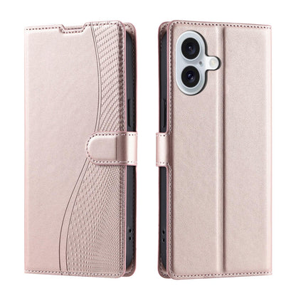 For iPhone 17 Voltage Ultra-thin Dot Leather Phone Case - Rose Gold - EDA007107530B