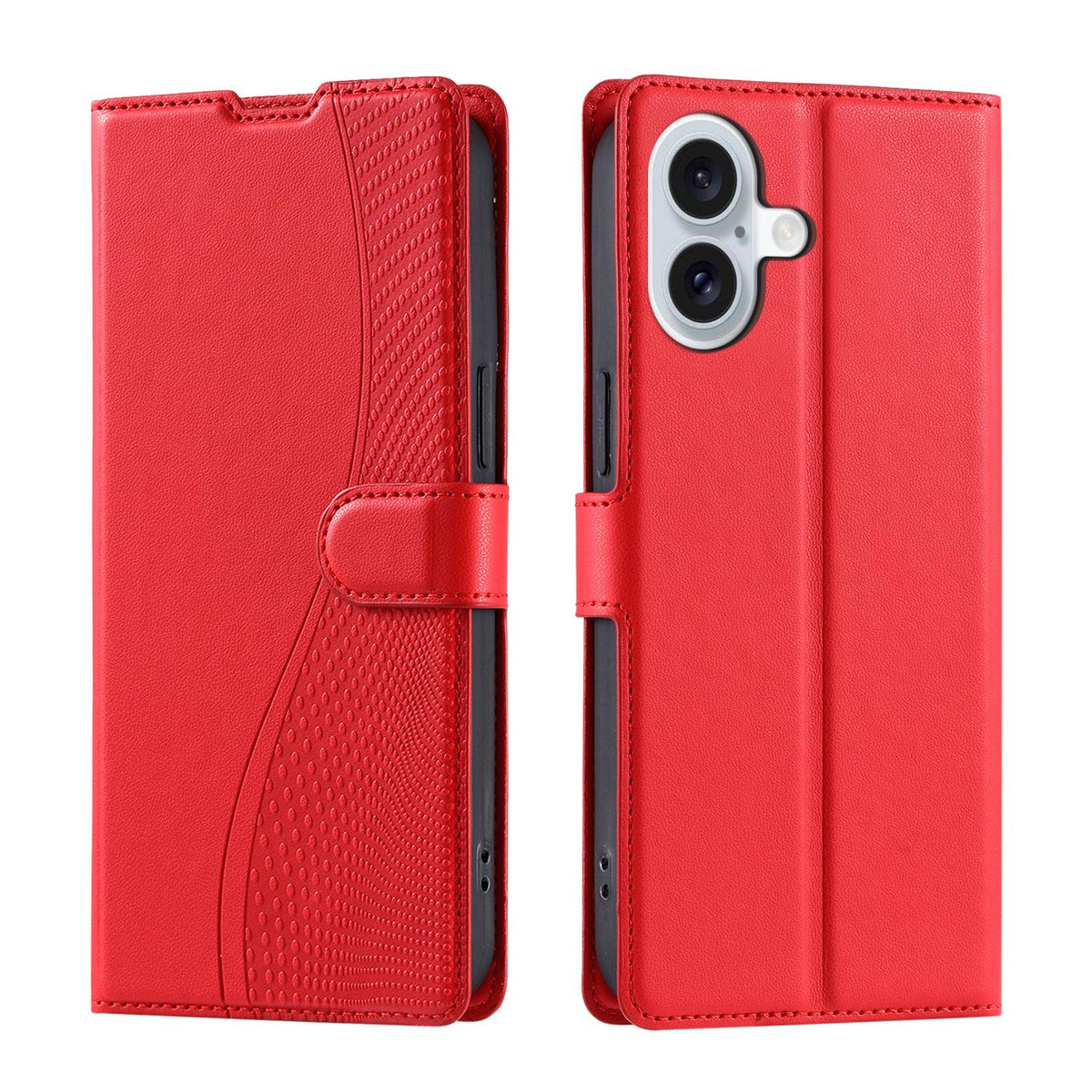 For iPhone 17 Voltage Ultra-thin Dot Leather Phone Case - Red - EDA007107530C