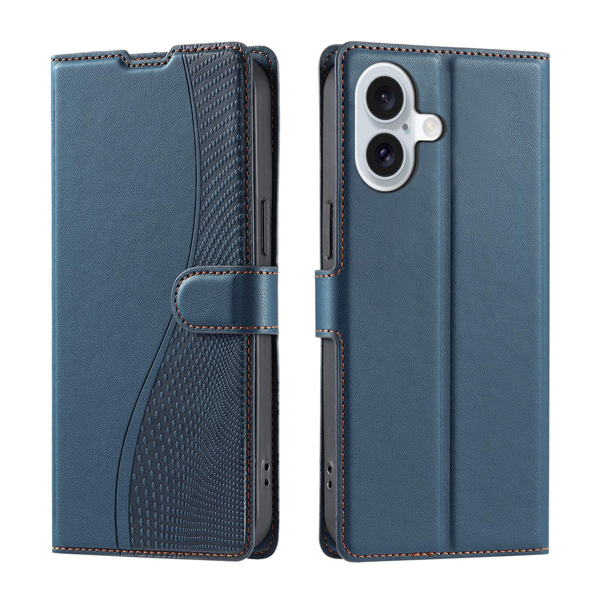 For iPhone 17 Voltage Ultra-thin Dot Leather Phone Case - Blue - EDA007107530E