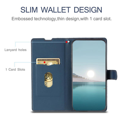 For iPhone 17 Voltage Ultra-thin Dot Leather Phone Case - Blue - EDA007107530E