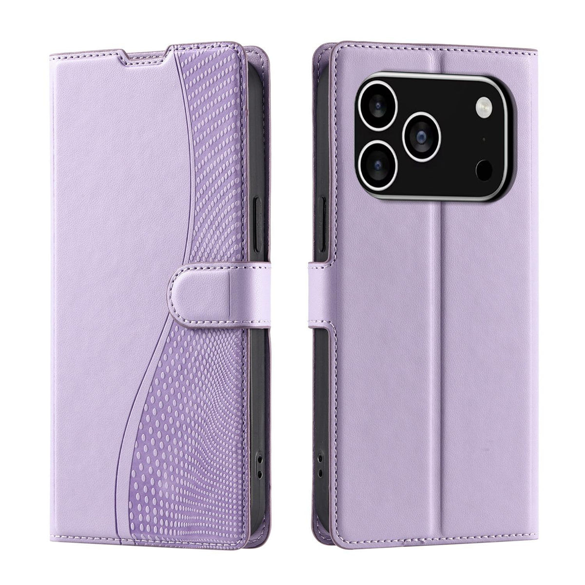 For iPhone 18 Pro Max Voltage Ultra-thin Dot Leather Phone Case - Purple - EDA007107532A