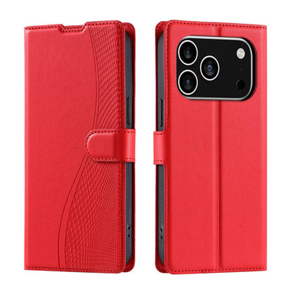 For iPhone 18 Pro Max Voltage Ultra-thin Dot Leather Phone Case - Red - EDA007107532C