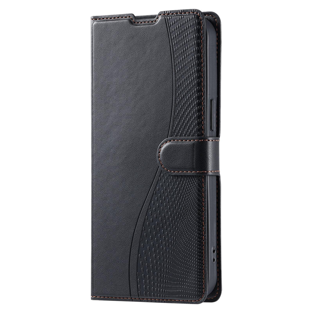 For iPhone 18 Pro Max Voltage Ultra-thin Dot Leather Phone Case - Black - EDA007107532D