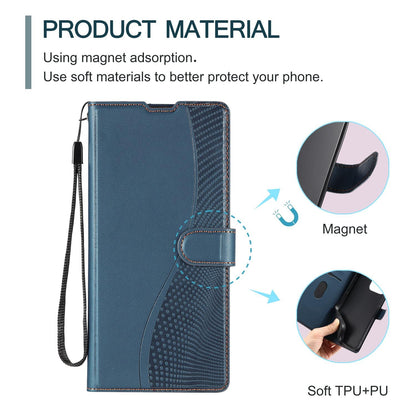 For iPhone 18 Pro Max Voltage Ultra-thin Dot Leather Phone Case - Blue - EDA007107532E