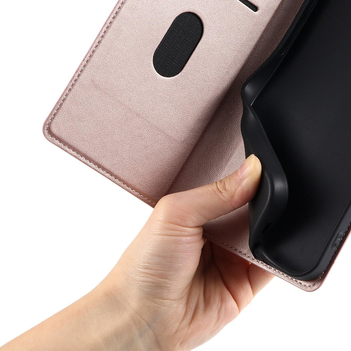For iPhone 18 Pro Voltage Ultra-thin Dot Leather Phone Case - Rose Gold - EDA007107533B