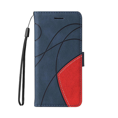 For Redmi K90 Pro Max/Poco F8 Ultra Dual-color Splicing Flip Leather Phone Case(Blue)