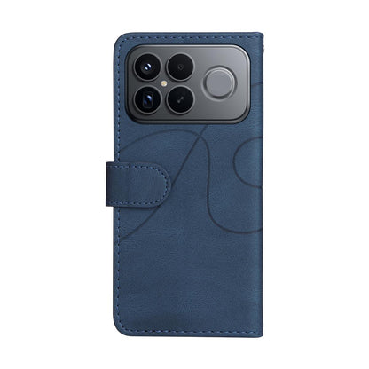 For Redmi K90 Pro Max/Poco F8 Ultra Dual-color Splicing Flip Leather Phone Case(Blue)