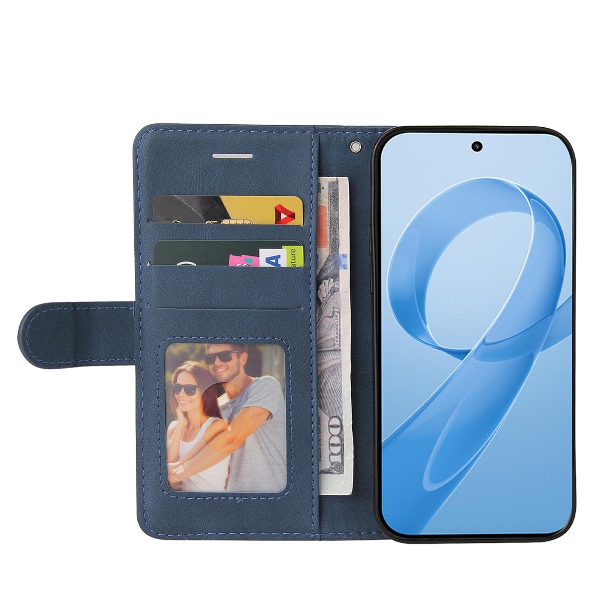 For Redmi K90 Pro Max/Poco F8 Ultra Dual-color Splicing Flip Leather Phone Case(Blue)