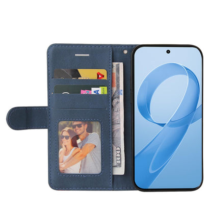 For Redmi K90 Pro Max/Poco F8 Ultra Dual-color Splicing Flip Leather Phone Case(Blue)
