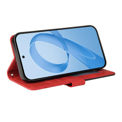For Redmi K90 Pro Max/Poco F8 Ultra Dual-color Splicing Flip Leather Phone Case(Red)