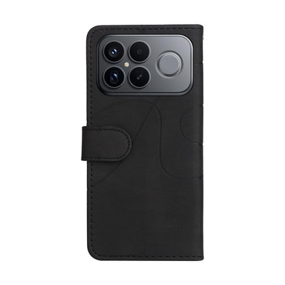 For Redmi K90 Pro Max/Poco F8 Ultra Dual-color Splicing Flip Leather Phone Case(Black)