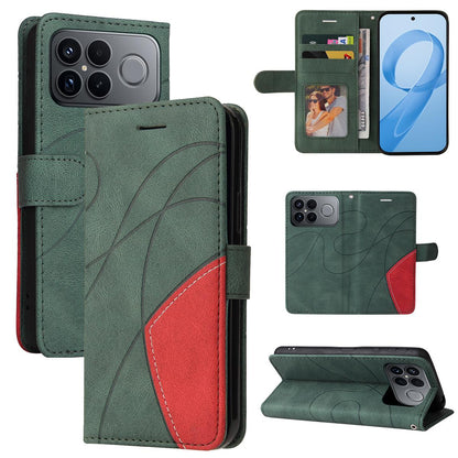 For Redmi K90 Pro Max/Poco F8 Ultra Dual-color Splicing Flip Leather Phone Case(Green)