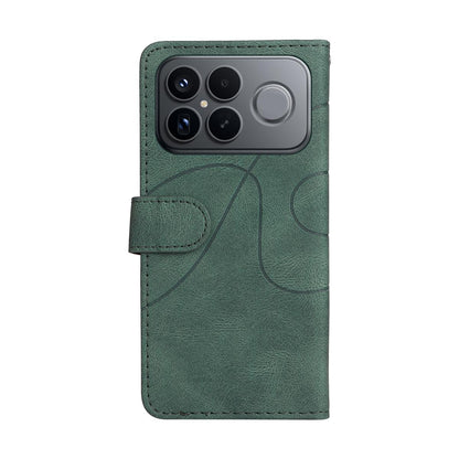 For Redmi K90 Pro Max/Poco F8 Ultra Dual-color Splicing Flip Leather Phone Case(Green)