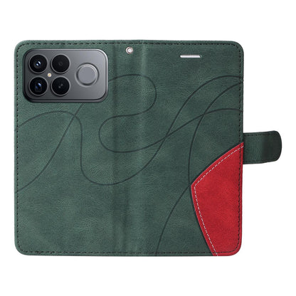 For Redmi K90 Pro Max/Poco F8 Ultra Dual-color Splicing Flip Leather Phone Case(Green)