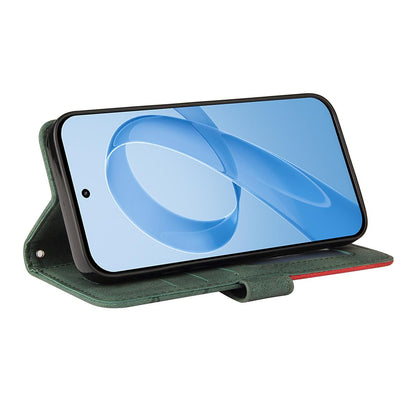 For Redmi K90 Pro Max/Poco F8 Ultra Dual-color Splicing Flip Leather Phone Case(Green)