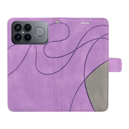 For Redmi K90 Pro Max/Poco F8 Ultra Dual-color Splicing Flip Leather Phone Case(Purple)