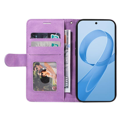 For Redmi K90 Pro Max/Poco F8 Ultra Dual-color Splicing Flip Leather Phone Case(Purple)