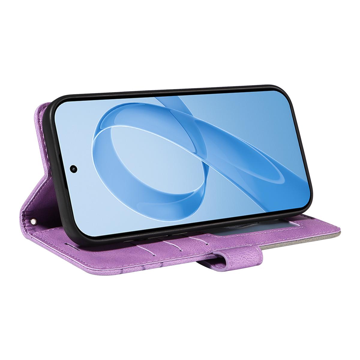 For Redmi K90 Pro Max/Poco F8 Ultra Dual-color Splicing Flip Leather Phone Case(Purple)