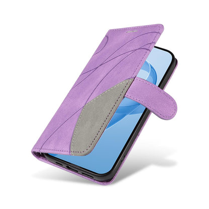 For Redmi K90 Pro Max/Poco F8 Ultra Dual-color Splicing Flip Leather Phone Case(Purple)