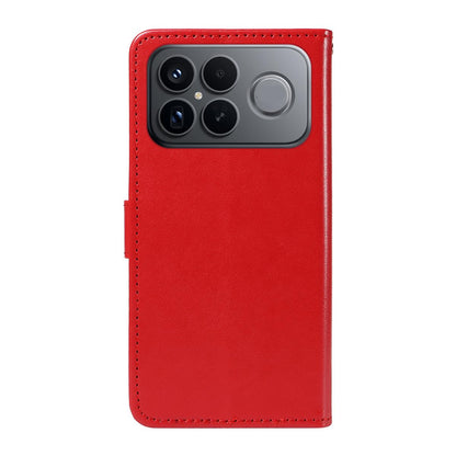 For Redmi K90 Pro Max / Poco F8 Ultra Cat and Bee Embossed Flip Leather Phone Case(Red)