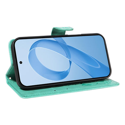For Redmi K90 Pro Max / Poco F8 Ultra Cat and Bee Embossed Flip Leather Phone Case(Green)