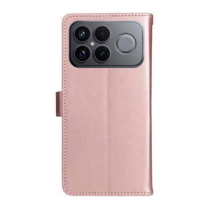 For Redmi K90 Pro Max / Poco F8 Ultra Cat and Bee Embossed Flip Leather Phone Case(Rose Gold)