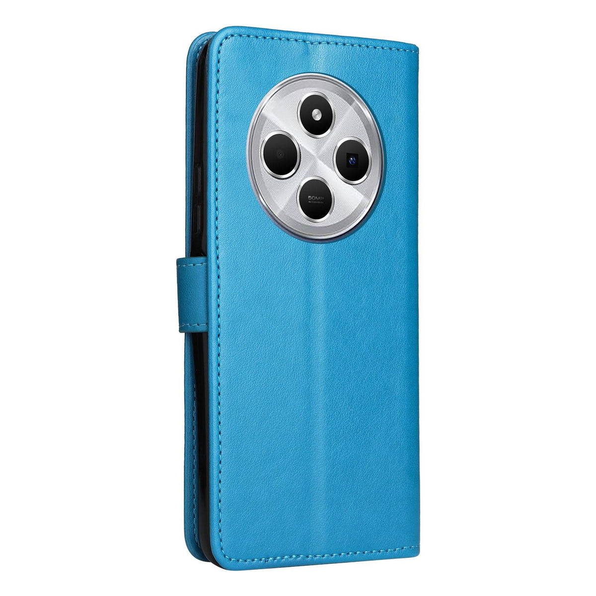 For Redmi 17C/14C 4G/A4 5G/Poco C75 5G Cat and Bee Embossed Flip Leather Phone Case - Blue - EDA007111214C