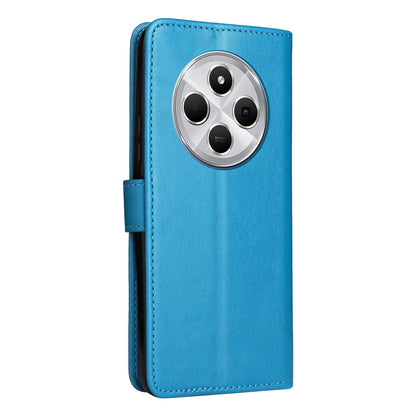 For Redmi 17C/14C 4G/A4 5G/Poco C75 5G Cat and Bee Embossed Flip Leather Phone Case - Blue - EDA007111214C