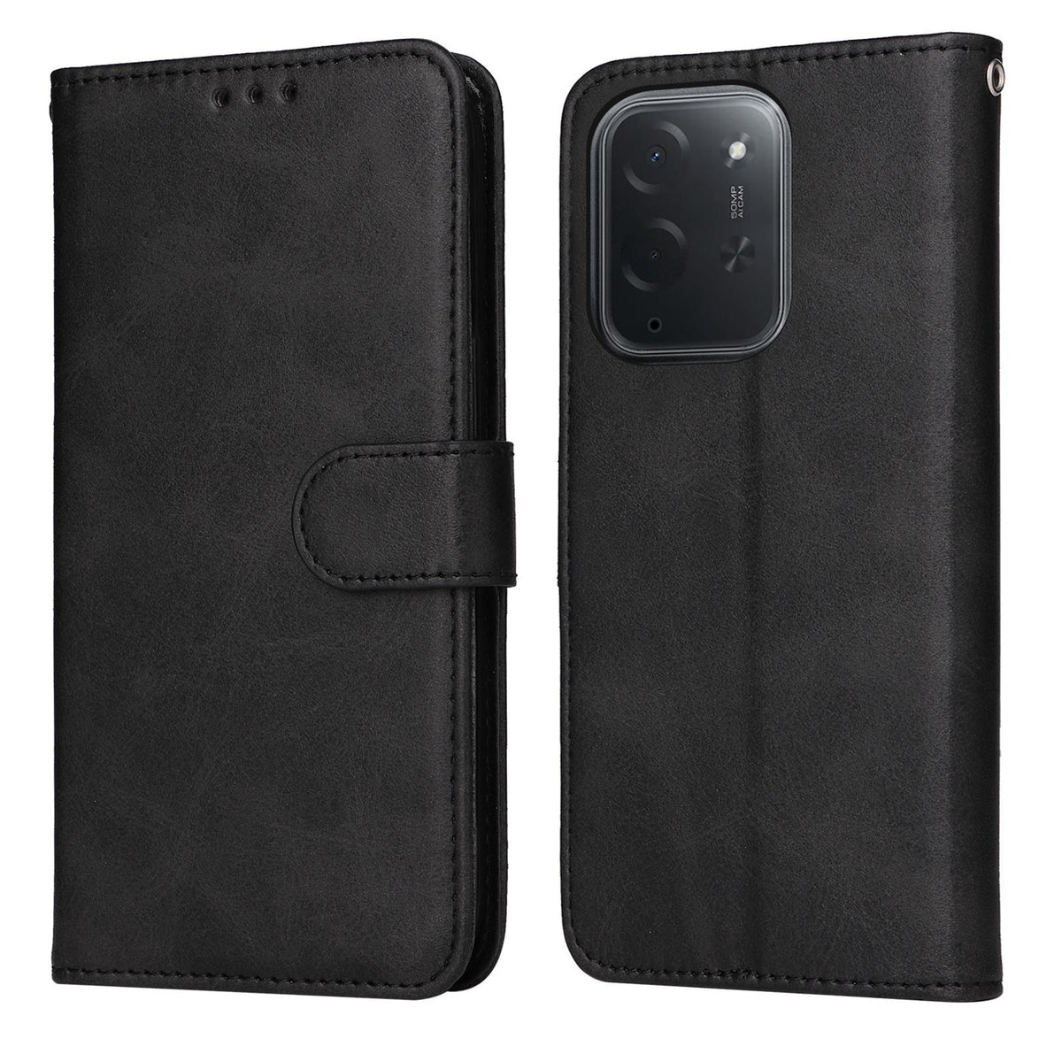 For Xiaomi Poco C95 Pro Classic Calf Texture Flip Leather Phone Case - Black - EDA007115917B
