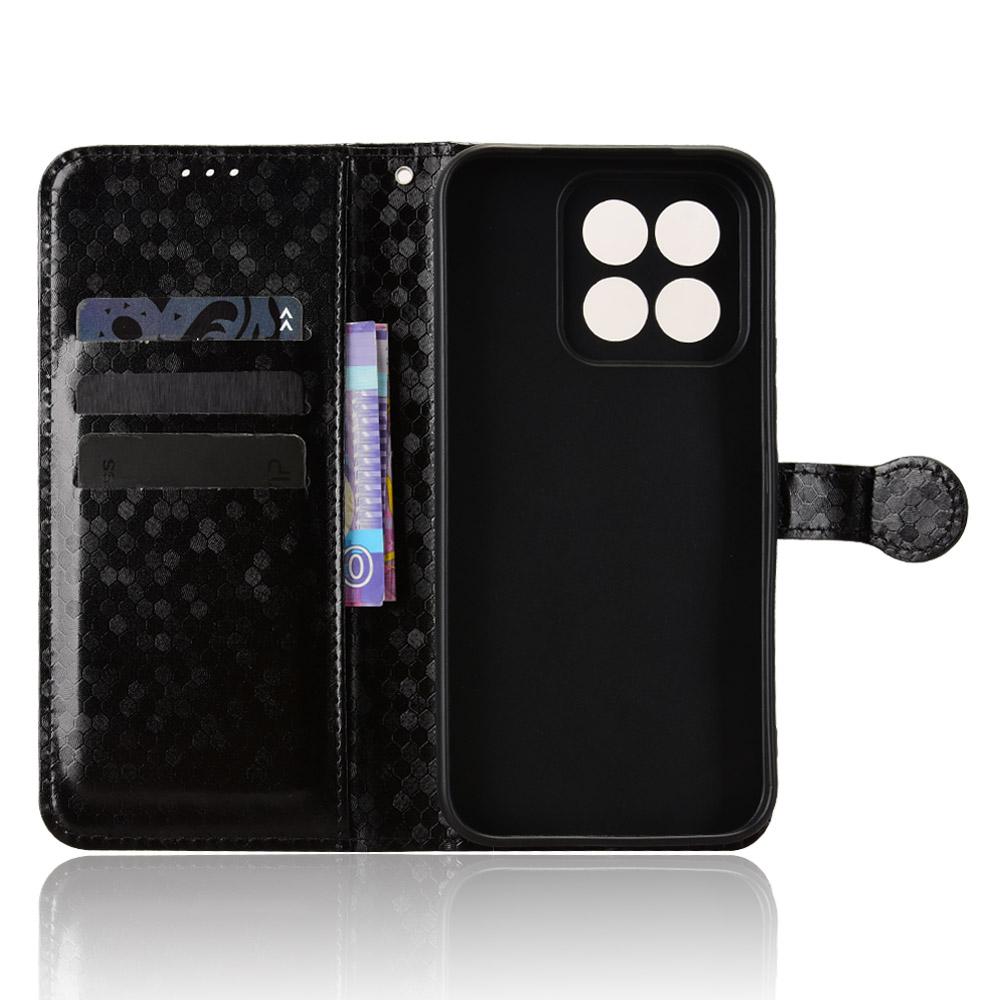 For Xiaomi 17 Max 5G Honeycomb Dot Texture Leather Phone Case - Black - EDA007130911A