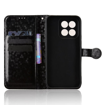 For Xiaomi 17 Max 5G Honeycomb Dot Texture Leather Phone Case - Black - EDA007130911A