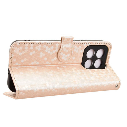 For Xiaomi 17 Max 5G Honeycomb Dot Texture Leather Phone Case - Gold - EDA007130911B