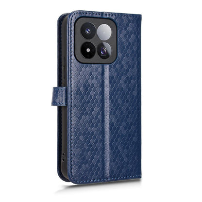For Xiaomi 17 Max 5G Honeycomb Dot Texture Leather Phone Case - Blue - EDA007130911C