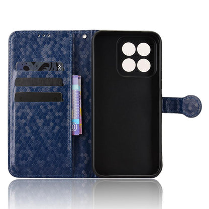 For Xiaomi 17 Max 5G Honeycomb Dot Texture Leather Phone Case - Blue - EDA007130911C