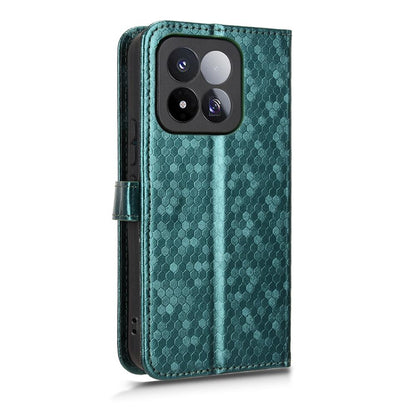 For Xiaomi 17 Max 5G Honeycomb Dot Texture Leather Phone Case - Green - EDA007130911D