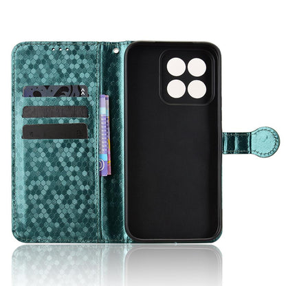 For Xiaomi 17 Max 5G Honeycomb Dot Texture Leather Phone Case - Green - EDA007130911D