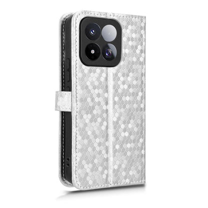 For Xiaomi 17 Max 5G Honeycomb Dot Texture Leather Phone Case - Silver - EDA007130911E