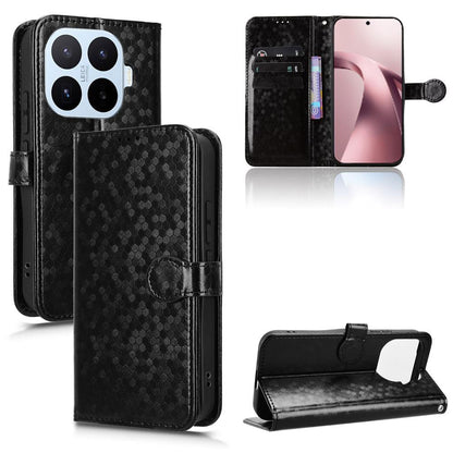 For Xiaomi 17T Pro 5G Honeycomb Dot Texture Leather Phone Case - Black - EDA007130912A