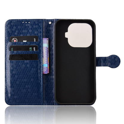 For Xiaomi 17T Pro 5G Honeycomb Dot Texture Leather Phone Case - Blue - EDA007130912C