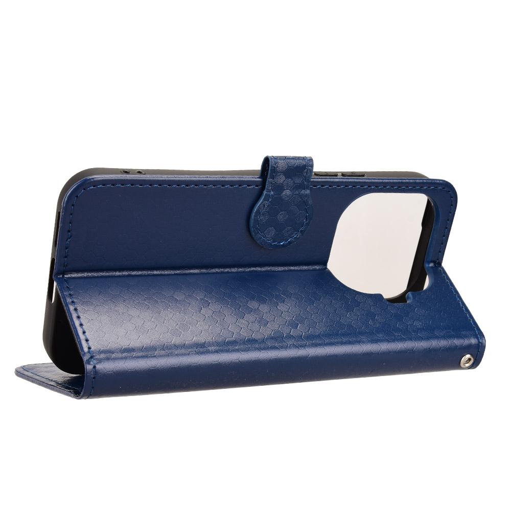 For Xiaomi 17T Pro 5G Honeycomb Dot Texture Leather Phone Case - Blue - EDA007130912C