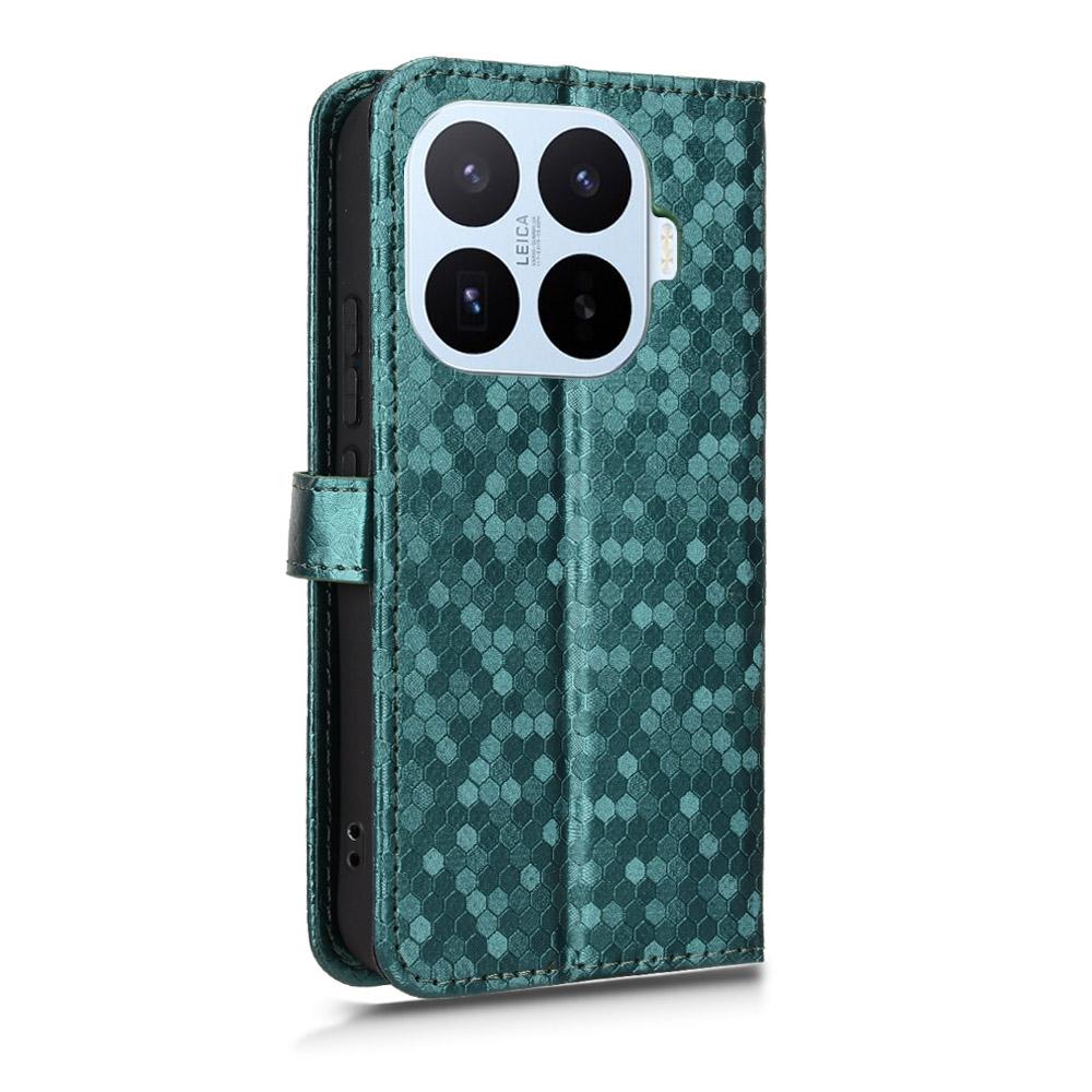 For Xiaomi 17T Pro 5G Honeycomb Dot Texture Leather Phone Case - Green - EDA007130912D
