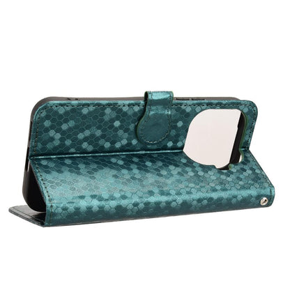 For Xiaomi 17T Pro 5G Honeycomb Dot Texture Leather Phone Case - Green - EDA007130912D