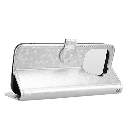 For Xiaomi 17T Pro 5G Honeycomb Dot Texture Leather Phone Case - Silver - EDA007130912E