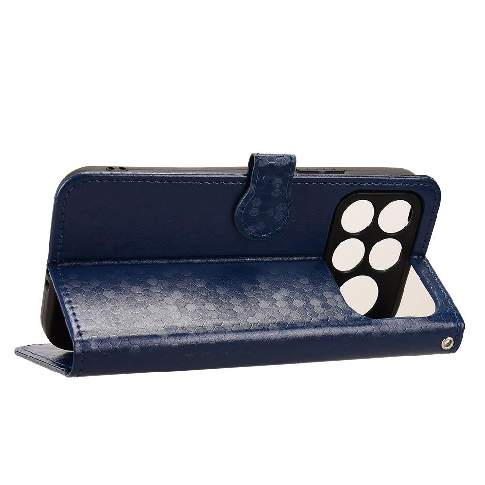For Poco F9 Ultra 5G / Redmi K100 Pro Max 5G Honeycomb Dot Texture Leather Phone Case - Blue - EDA007130914C