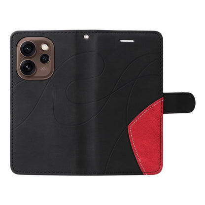 For Xiaomi 17 Max 5G Dual-color Splicing Flip Leather Phone Case - Black - EDA007133515C