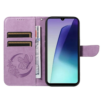 For Xiaomi Poco C95 Pro Swallowtail Butterfly Embossed Leather Phone Case(Purple)