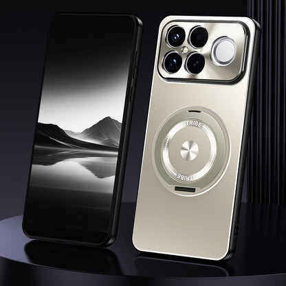 For Redmi K90 Pro Max / Poco F8 Ultra Rotating Holder Frosted Metal Phone Case(Titanium)