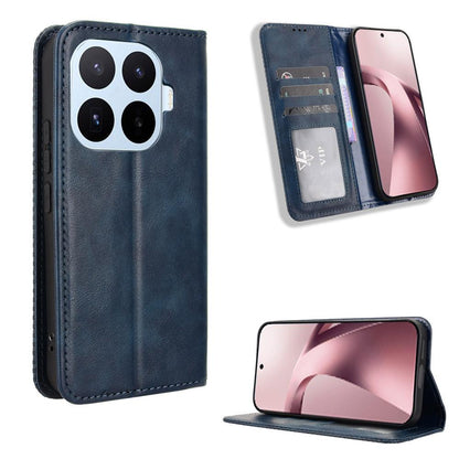 For Xiaomi 17T Pro 5G Magnetic Buckle Retro Texture Leather Phone Case - Blue - EDA007148119C